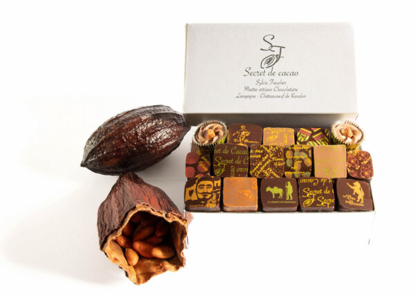 Ballotins chocolats Secret de Cacao par Sylvie Faucher, maitre chocolatier en Lozère
