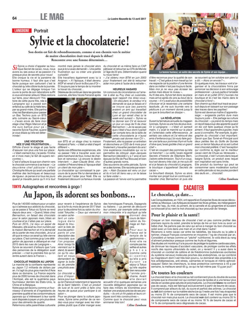 Article de La Lozère Nouvelle