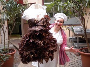 Robe en chocolat, souvenir de chez Bernachon