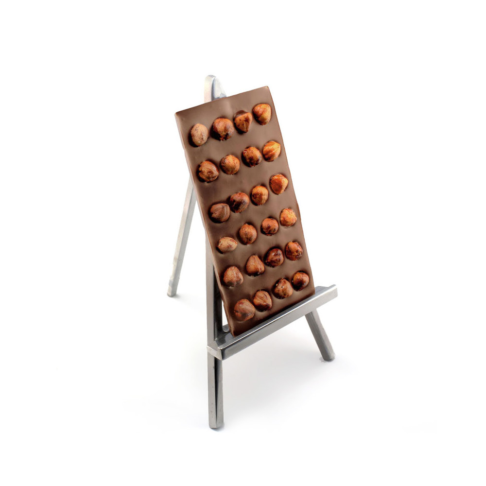 Tablette de chocolat au lait noisette, Secret de Cacao par Sylvie Faucher, artisan chocolatier en Lozère